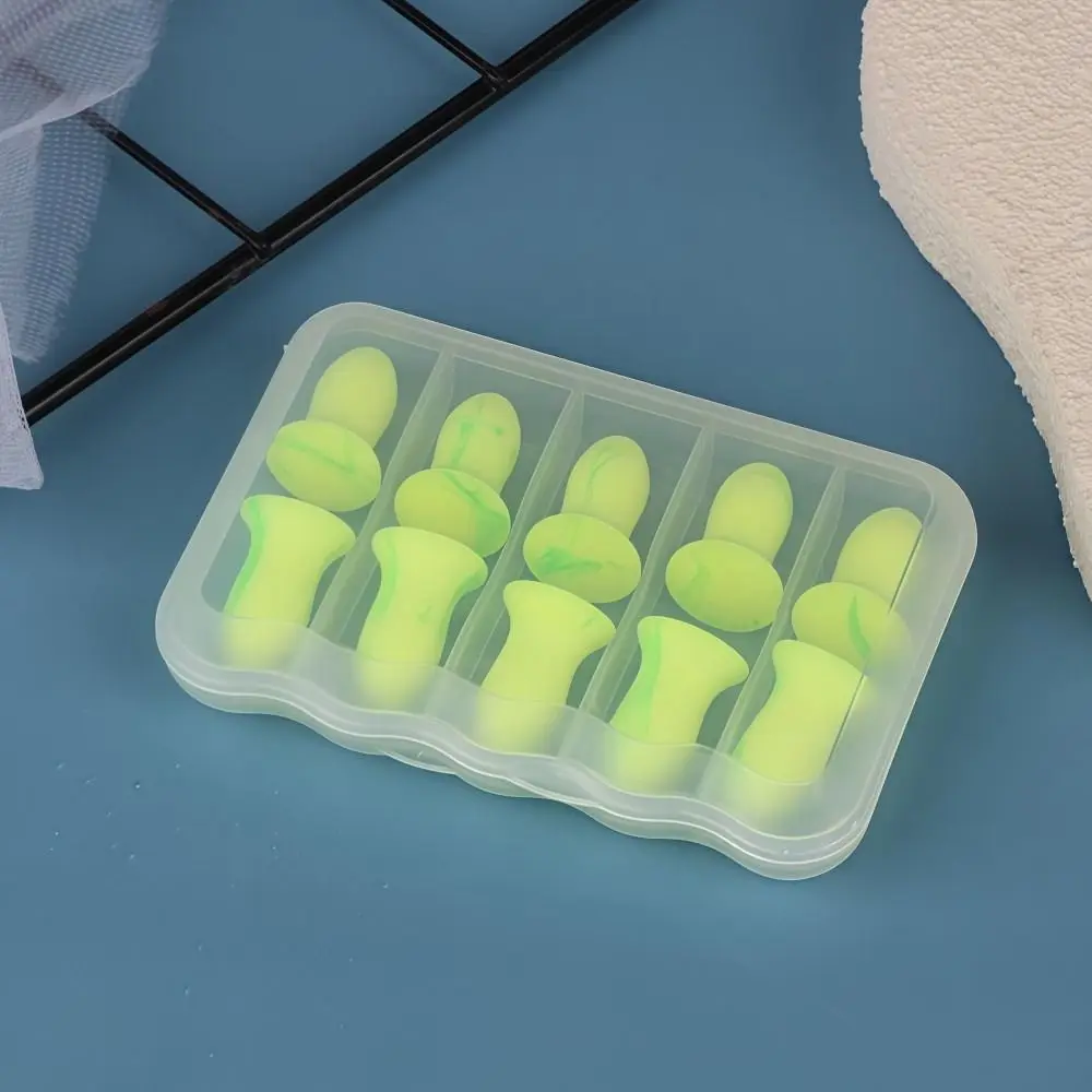 Reusable Anti-Noise Soft Foam Earplugs - Soundproofing Comfort with Slow Rebound (10-Pack)