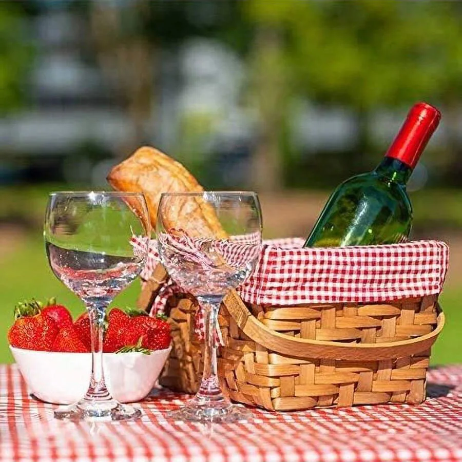 Red White Gingham Rectangular Tablecloth Disposable Plastic Table Cover with Stamping for Picnic Barbecue Kitchen Holiday Party 3