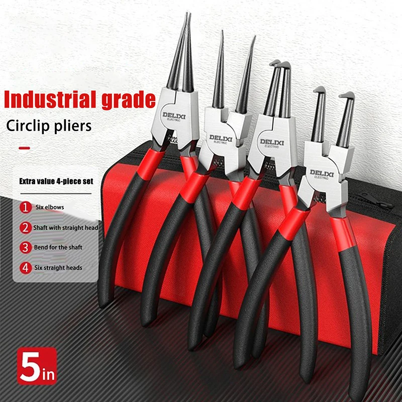 Circlip Pliers Needle Nose Pliers For Removing Installing Puller Retaining Locking Rings Shafts