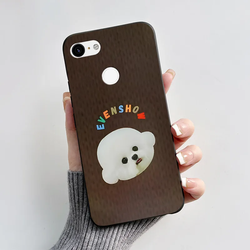 Charming Heart Cartoon Black Bumper Soft TPU Silicone Phone Case