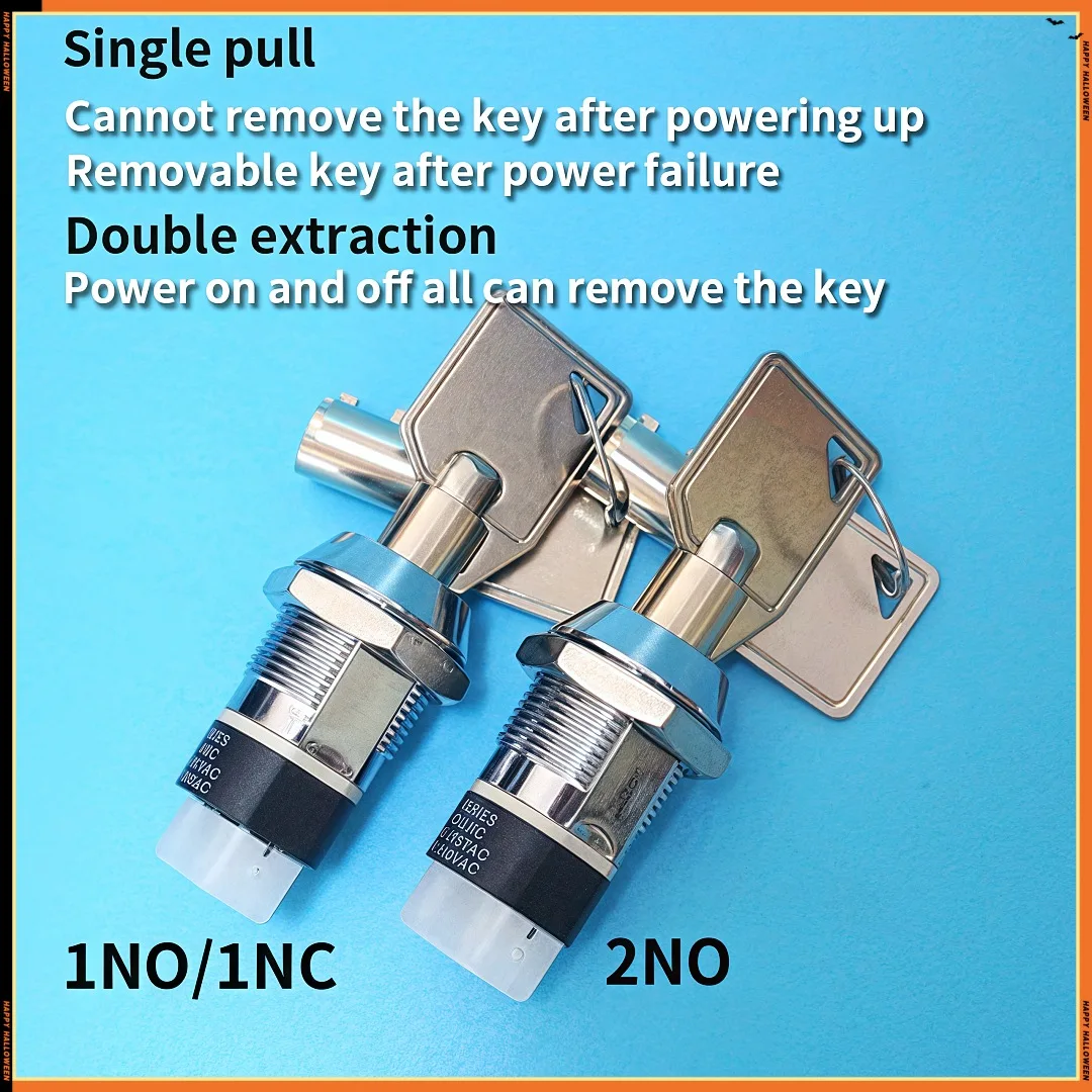 ล็อคไฟ 19 มม. 1902 ลิฟท์ล็อคสวิตช์กุญแจล็อคอิเล็กทรอนิกส์ฐานล็อคสถานีเดียวดึงดึงคู่ 1