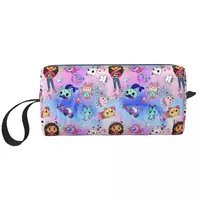 Travel Gabbys Dollhouse Pattern Toiletry Bag Cute Gabby Cats  Anime Makeup Cosmetic Organizer Women Beauty Storage Dopp Kit Box 1