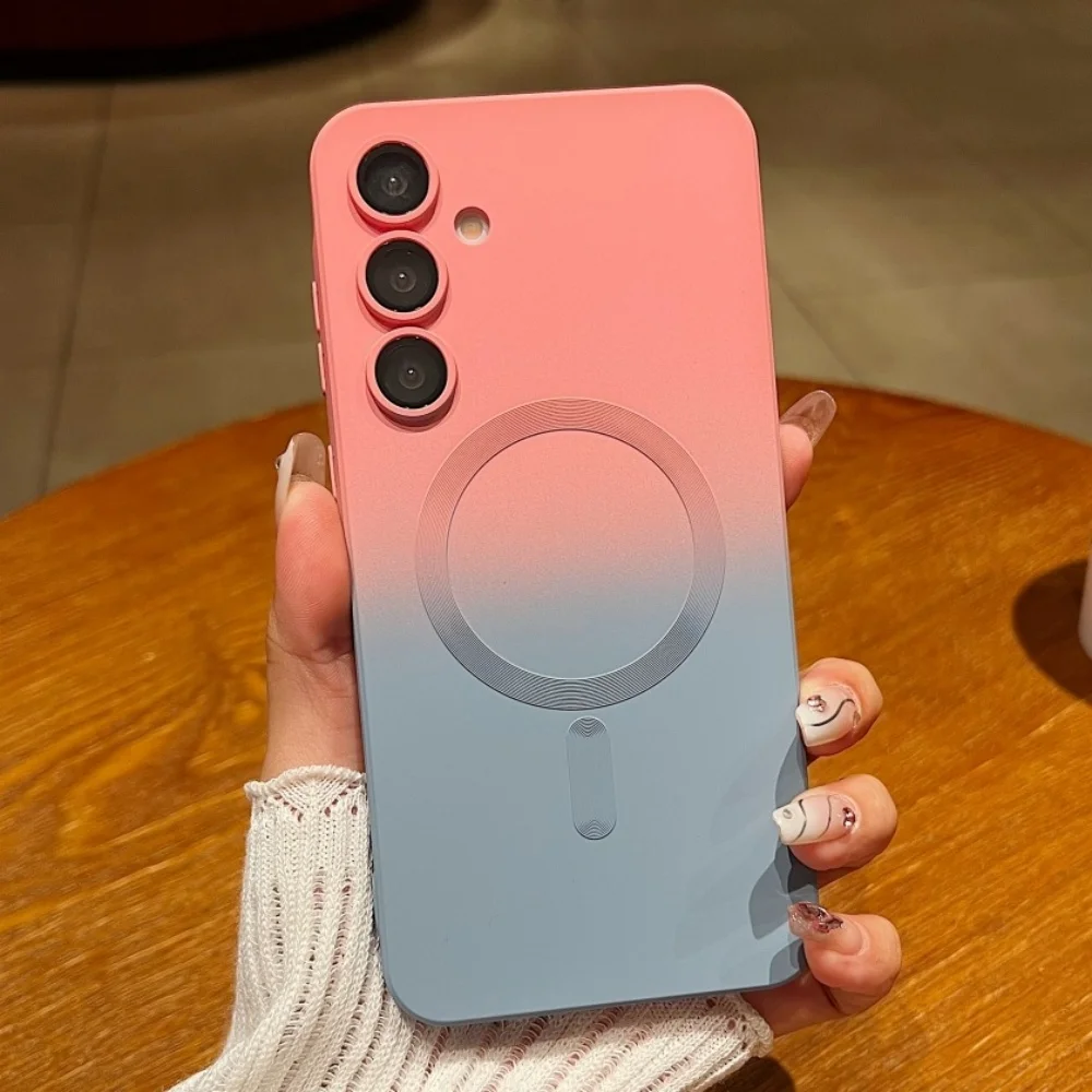 Gradient Soft Magnetic Phone Case with MagSafe-Compatible Cover