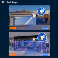 Caméra de sécurité extérieure étanche IPC360 HOME 4K 8MP, caméra de surveillance audio bidirectionnelle, écran pour touristes, WiFi PTZ 2K 4MP 2