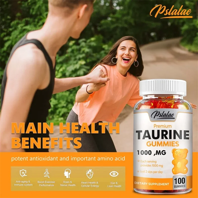 Taurine Gummies Antioxidant Supports Brain and Heart Health Relaxes Mood