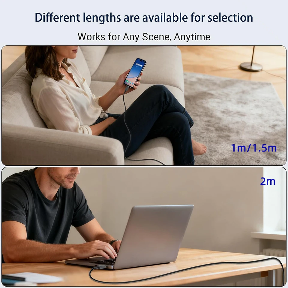 High-Speed 5A USB Type-C Charging Cable - 60W Super Fast Charger
