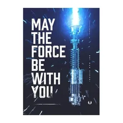 Wars Movie Text Art Poster - Pop Star Lightsaber Canvas Painting for Cool Game Room Wall - Kids Gifts & Bedroom Home Decor (5)