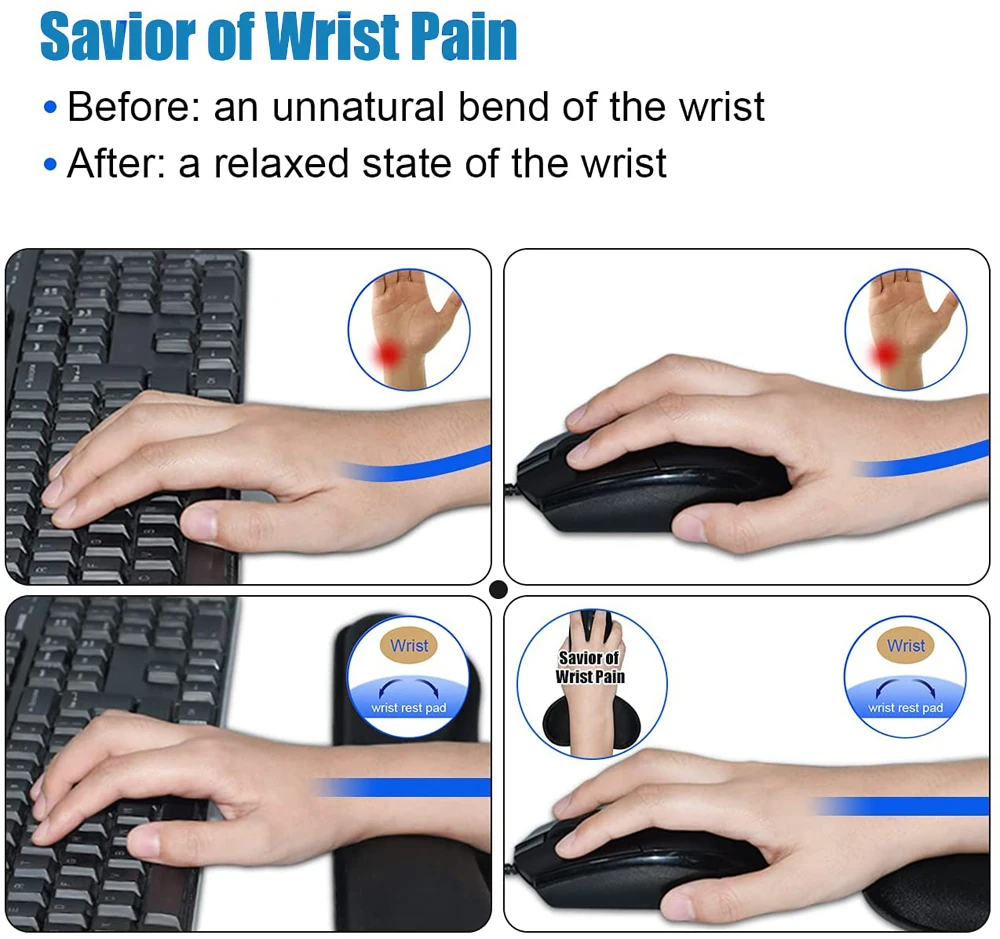 New Keyboard Wrist Rest Pad Wrist Rest Mouse Pad Memory Foam Superfine Fibre Durable Comfortable Mousepad for Office Gaming mouse pad,gaming mousepad,wrist pad