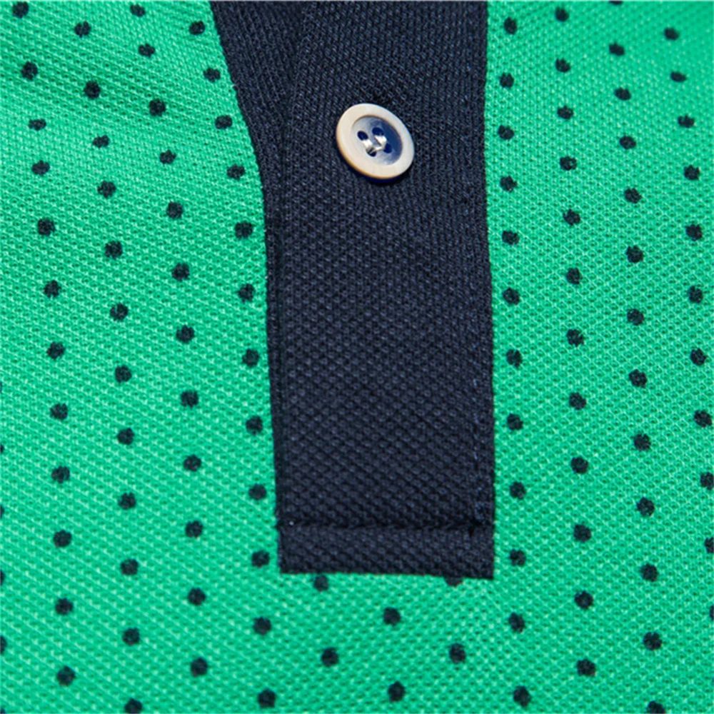 AIOPESON Summer Cotton Dot Printed Polo Shirts for Men Casual Social Business Mens Polos Short Sleeve Polo Men's Clothing 4