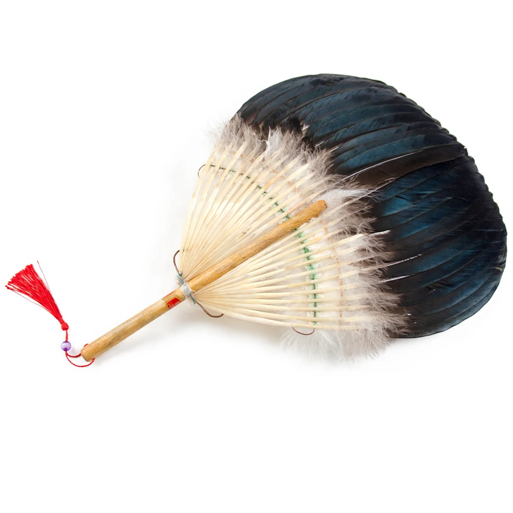 

1pcs New Wild Duck Feather Fan Craft Drama Stage Carnival Perform Festival Party Home Turkey Plume Beautiful Hand Fan Decoration