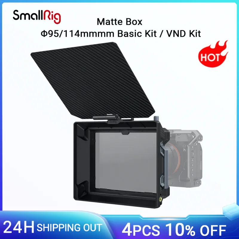 Smallrig Matte Box Star-Trail Kit Modulare Leggero Multifunzionale Con Kit Filtro Da 95Mm Per Fotocamere Mirrorless Sony Dslr