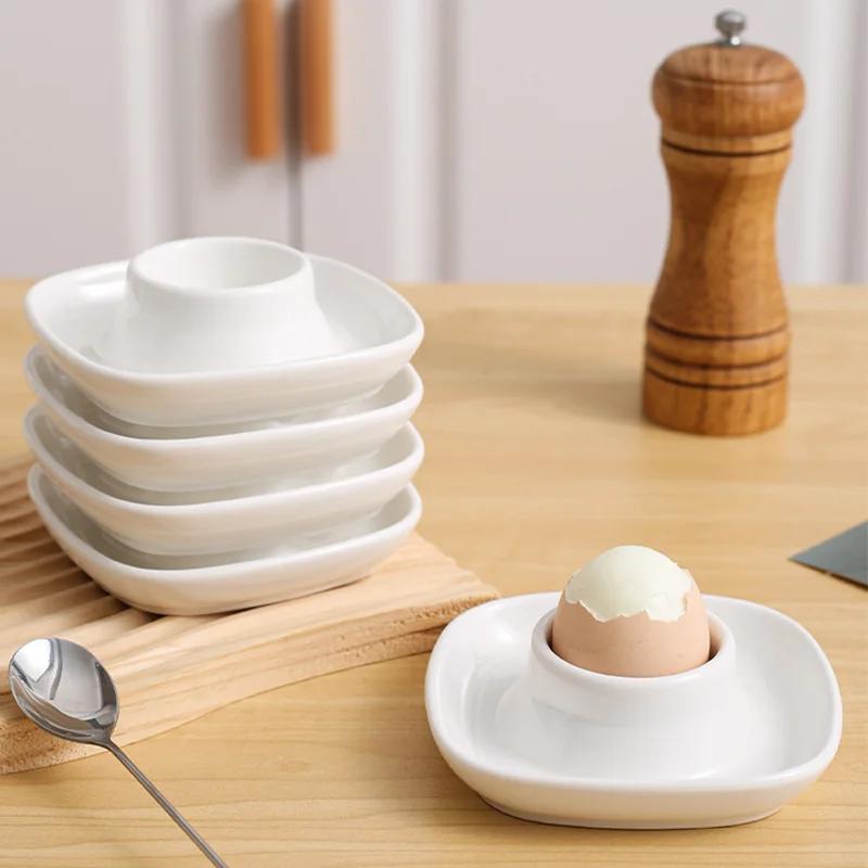 Elegant Ceramic Egg Cup Holder - Creative and Heat-Resistant Kitchen Essential