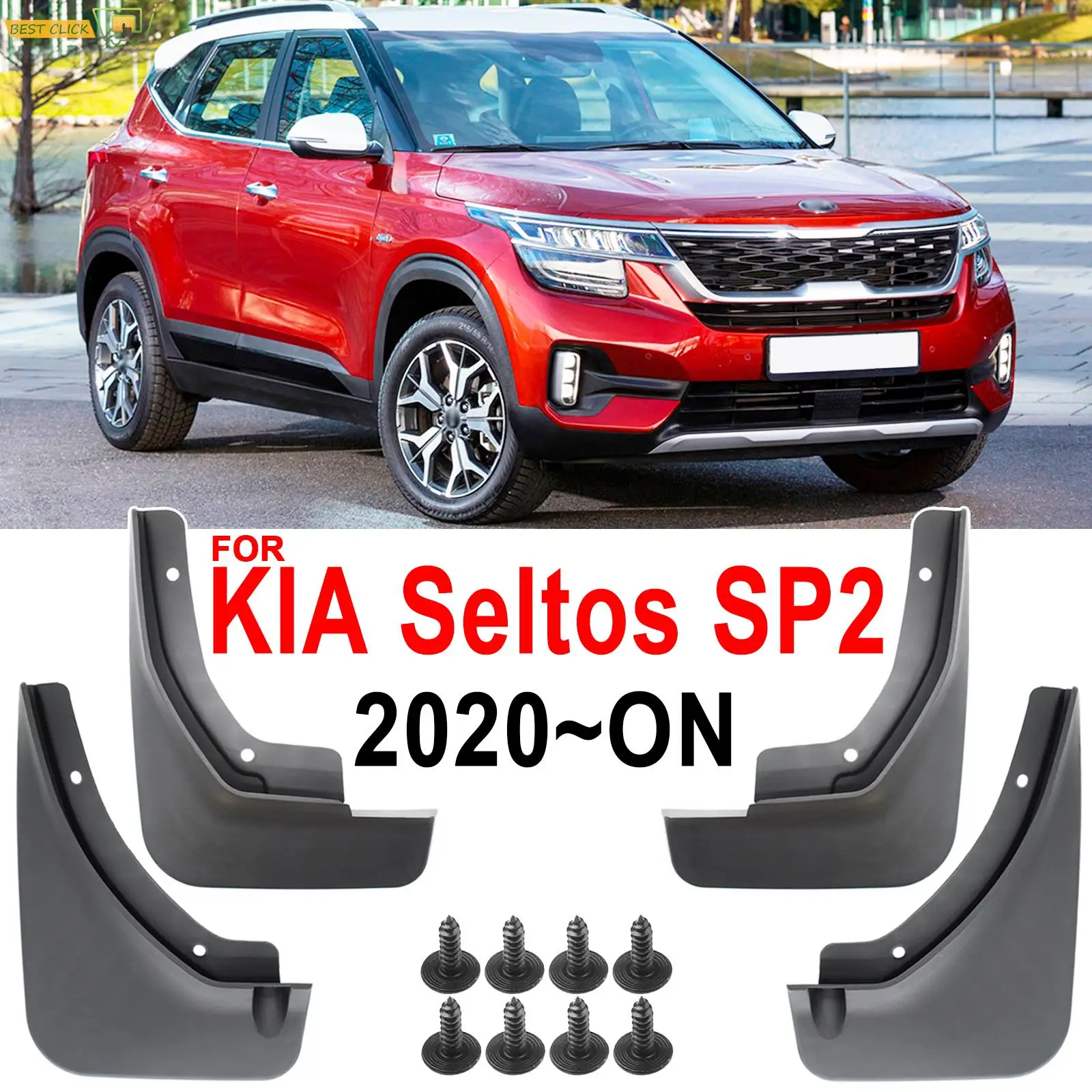 

4x/Set Molded Car Mud Flaps Splash Guards For Kia Seltos SP2 2019 2020 2023 Mudflaps Mudguards Car Front Rear Wheel Tyre Styling