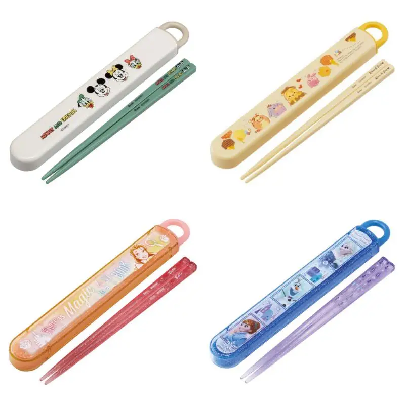 Miniso Mickey Minnie Bacchette Pooh Orso Bambino Portatile Comodo Stoviglie Carino Disney Studente Bacchette Regalo All'Ingrosso