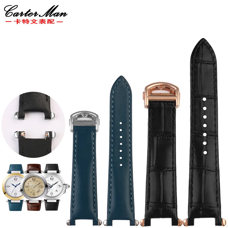 Cinturino In Pelle Per Cartier Pasha Serie Pasha Wgpa0019/0026 Wspa0013/14 Cinturino In Pelle A Sgancio Rapido Cinturino 19Mm