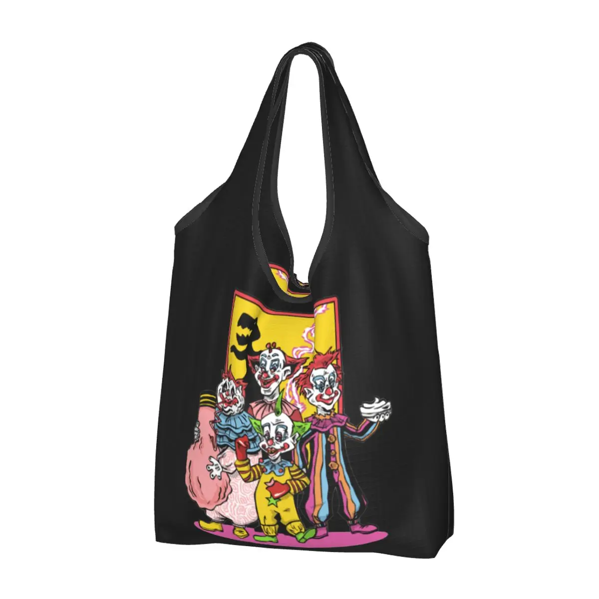 Killer Klowns Dallo Spazio Esterno Borse Per La Spesa Riutilizzabili Capacità Pieghevole Clown Horror Eco Bag Eco-Friendly Lavabile