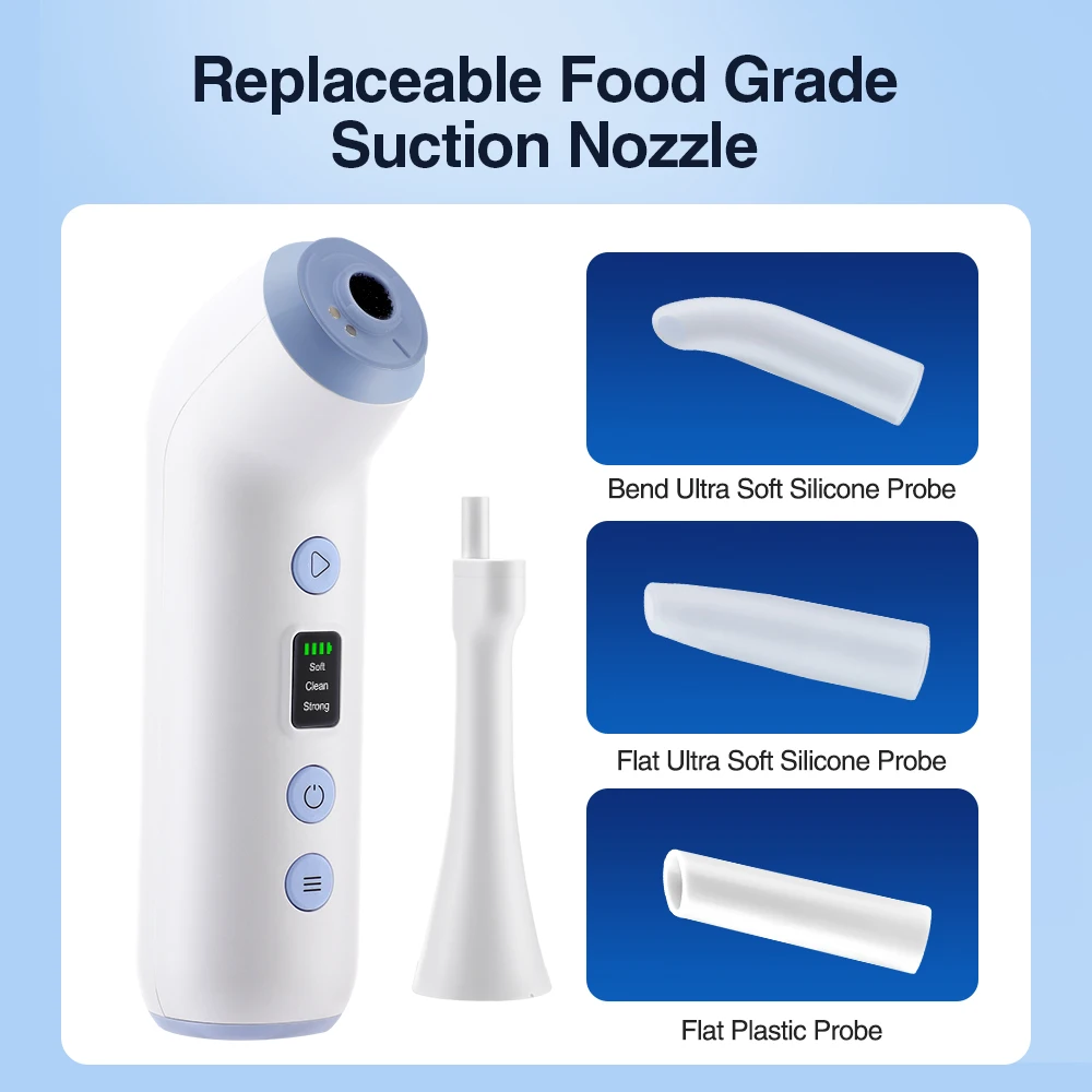 White Electric Tonsil Stone Remover with HD Camera and LED Light