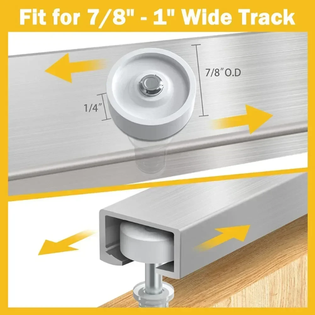 4pcsd Bifold Door Top Guide Wheel Kit Cabinet Door Repair Plastic Bifold Top Pivot Hinge For Closets Pantries Laundry Rooms