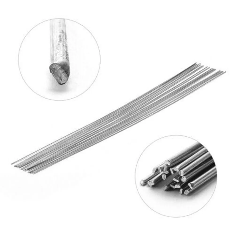 

Wire Welding Rods Silver Solution 20Pcs 2mm 500mm Length Aluminum Magnesium Brazing Flux Cored Melting Durable