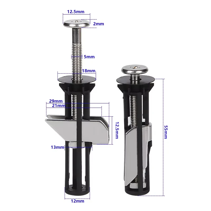 Heavy Duty Toilet Seat Fastener Bolt kit Stainless Steel Tank Toilet Bolt Hinge Screw Retractable Cover Kit toilet seat accessories