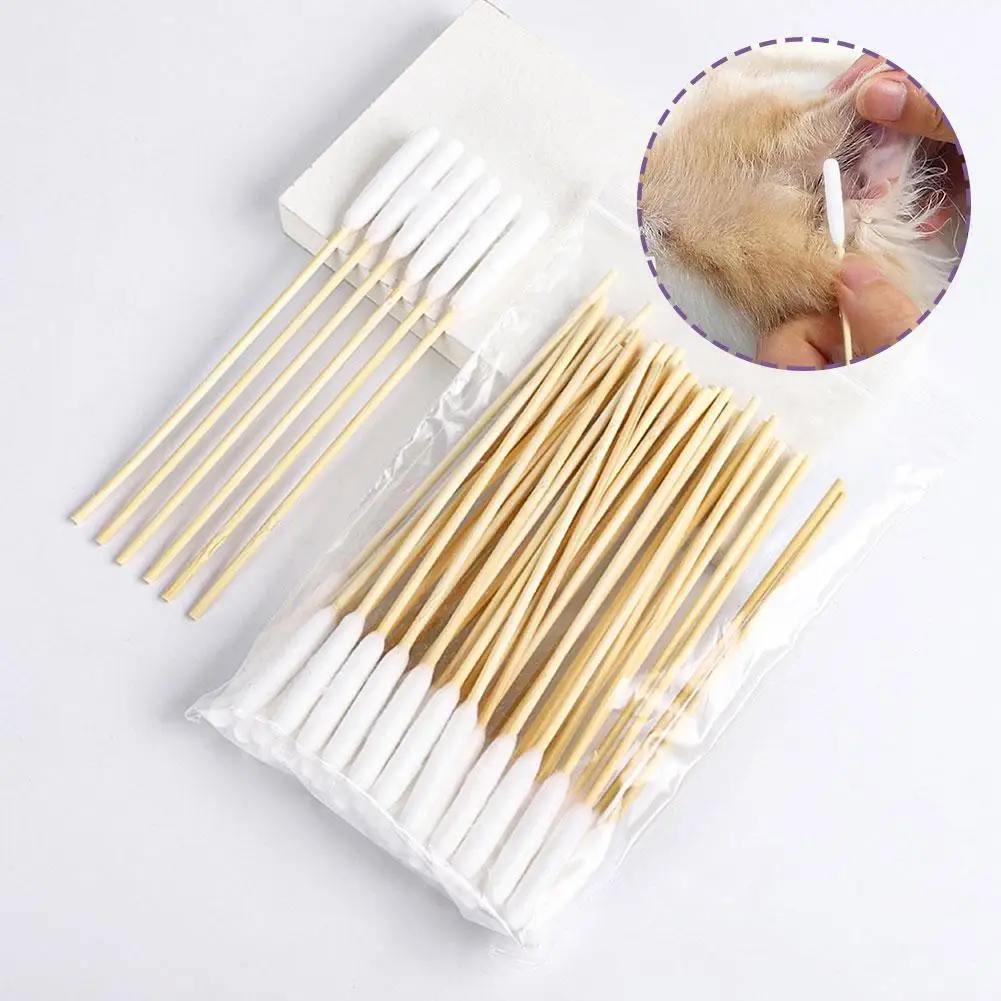 Dog Ear Cotton Swabs Pet Ears Eyes Cleaner Cotton Bud For Dogs Cats Water Absorbent Pet Mouth Nose Dirt Wipe Pet Supplies