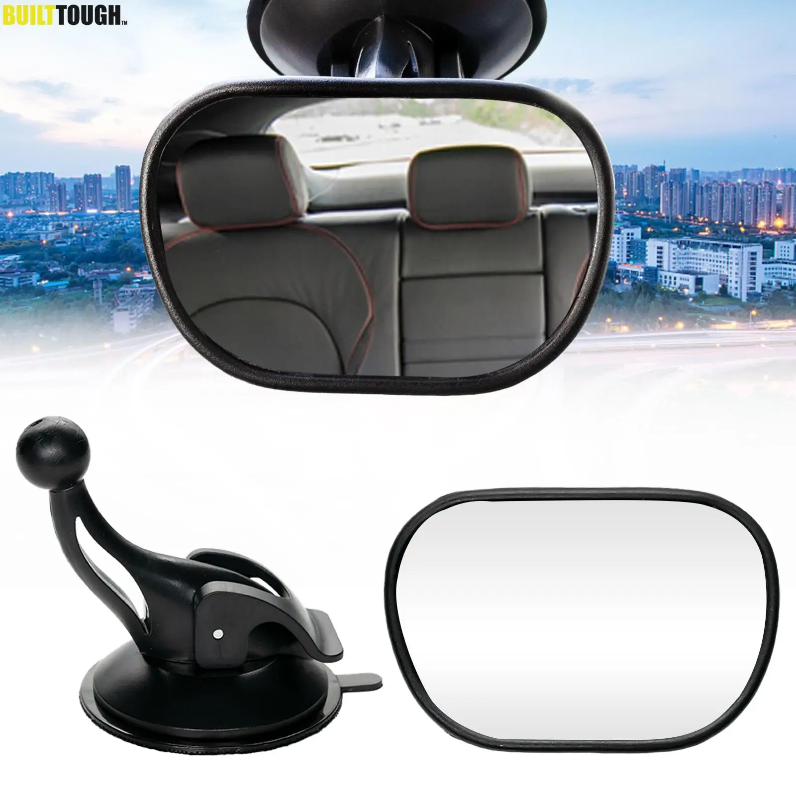 

Universal Car Rear Seat View Mirror Baby Child Safety With Sucker Interior baby Safety Mirror Adjustable Suction Cup Wide Long