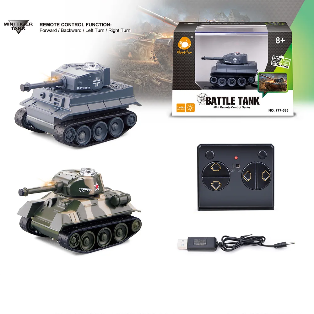 Mini Remote Control Tank Simulation Four way Wireless Charging Children's Remote Control Vehicle Military Toys Children's Tank 4