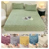 1pc Thicken Warm Fitted Bed Sheet For Winter Solid Color Taffel Velvet All-Inclusive Bed Cover Queen/King Size Fundas De Colchón 1