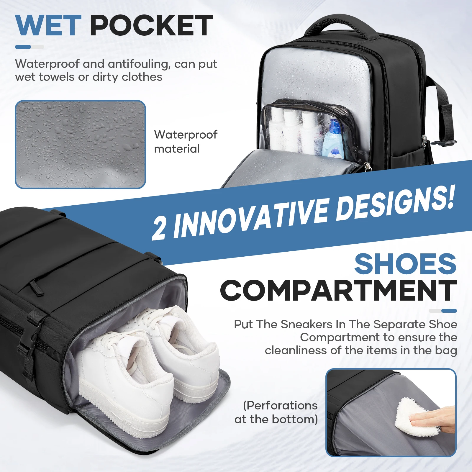 Ryanair Cabin Bag 40x20x25 Under Seat Easyjet 45x36x20 Travel Backpack School Storage Laptop Bag Multipurpose Hand Luggage Bag