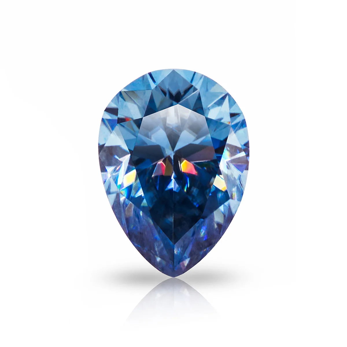 

Свободный драгоценный камень, 2 карата, синяя груша, вырезанная, бриллиантовый D-цвет, лабораторные выросшие алмазные бусины, оптовая продажа, сертификат GRA