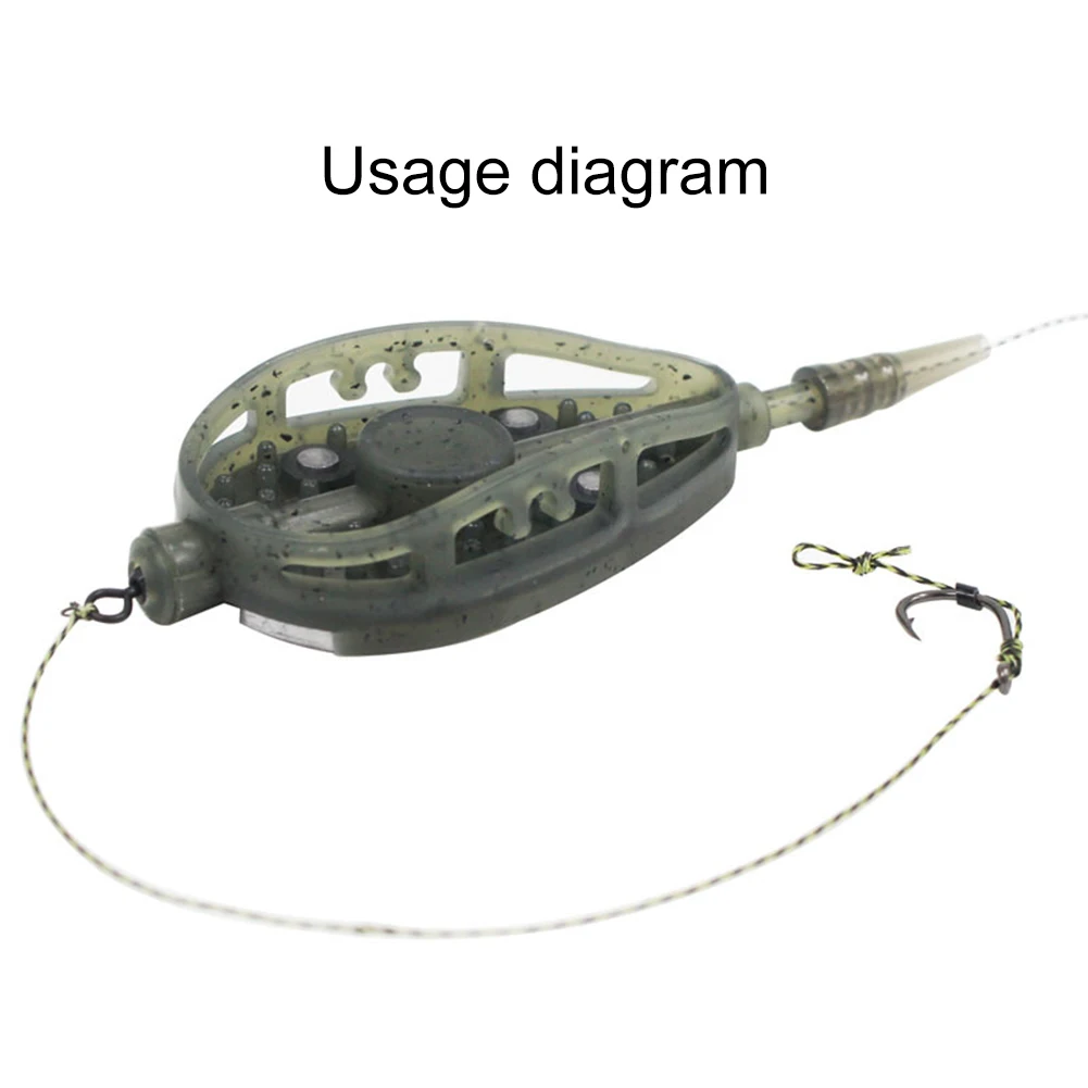 Carp Fishing Bait Feeder Mould Portable Inline Method Fishing Bait Basket Feeders for Carp Fishing Bait Holder Tool