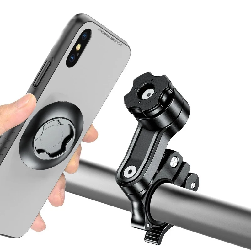Quick Mount Motorcycle Bicycle Phone Holder Stand Adjustable Support Moto Bike Handlebar Phones Case Cover MTB Scooter Bracket |