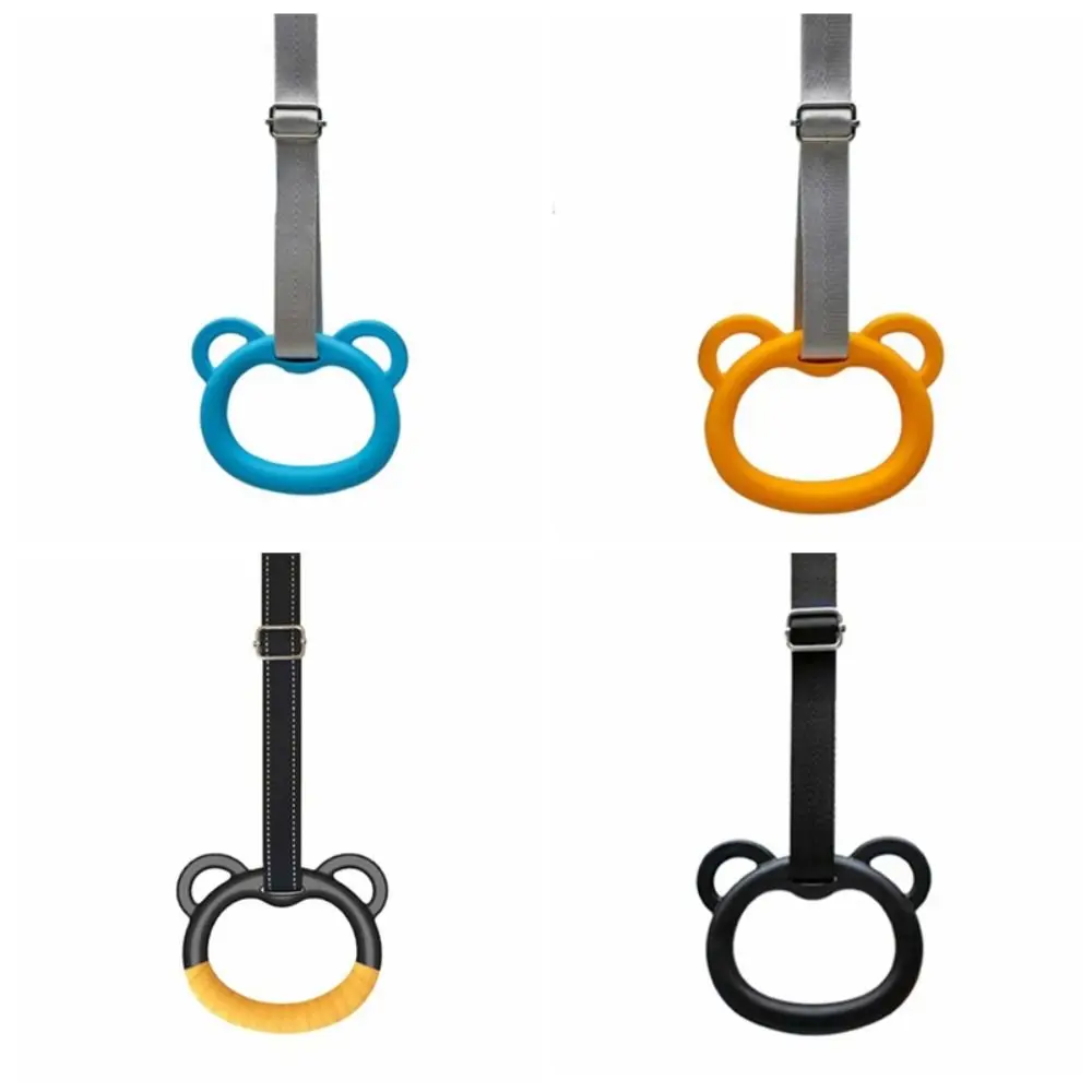 

Sweat Absorption Kid Pull Up Ring Non-toxic Cartoon Style Kids Swings Rings Strong Strength Bold Metal Buckle