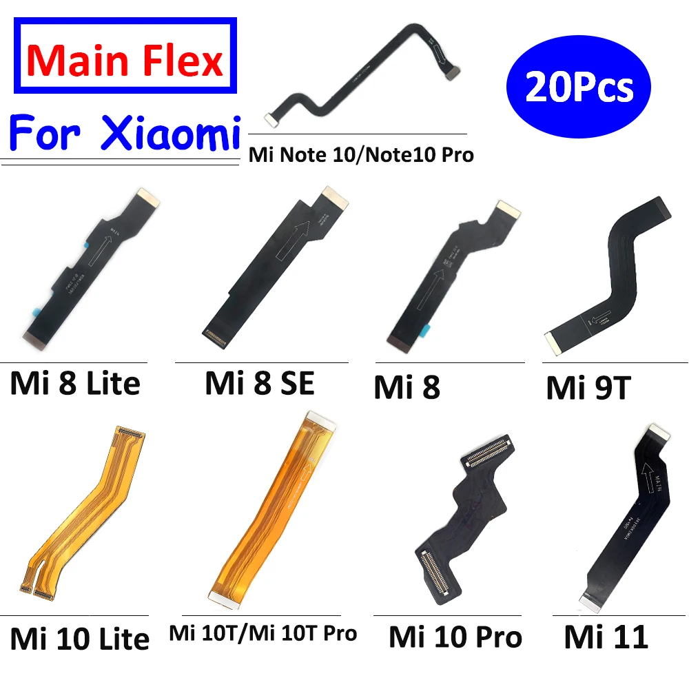 

20Pcs/Lot，Original Main FPC LCD Display Connect Mainboard Flex Cable For Xiaomi Mi 11 10 10T 6 8 9 Se 10T Lite 9T Note 10 Pro