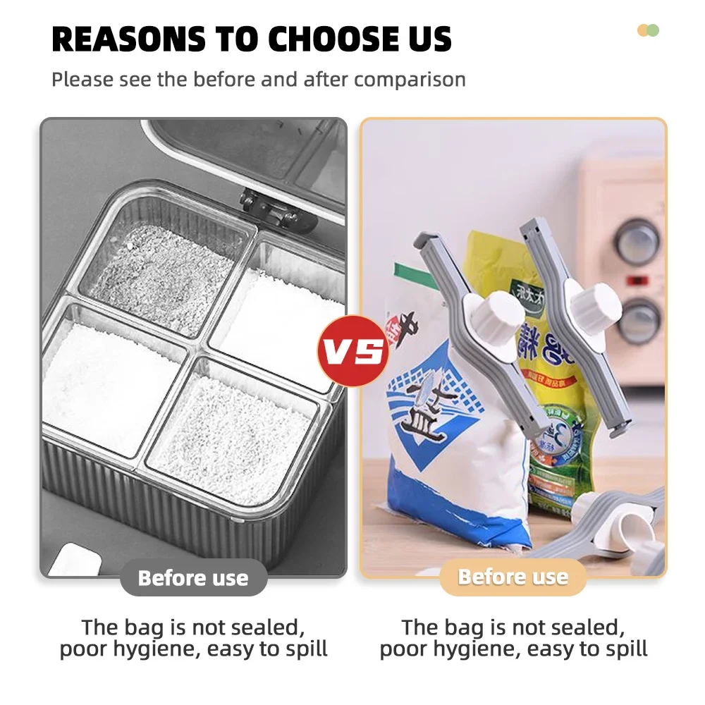 Seasoning Sealing Clip Condiment Snack Bag Seal Clamp Coffee Package Storage Clip Kitchen Accessories Food Fresh Tools