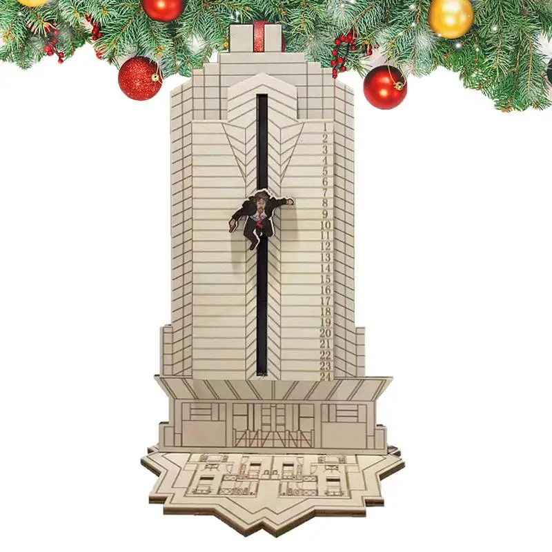 Wooden Advent Calendar Funny Die Hard Christmas Table Decorations Party Supplies