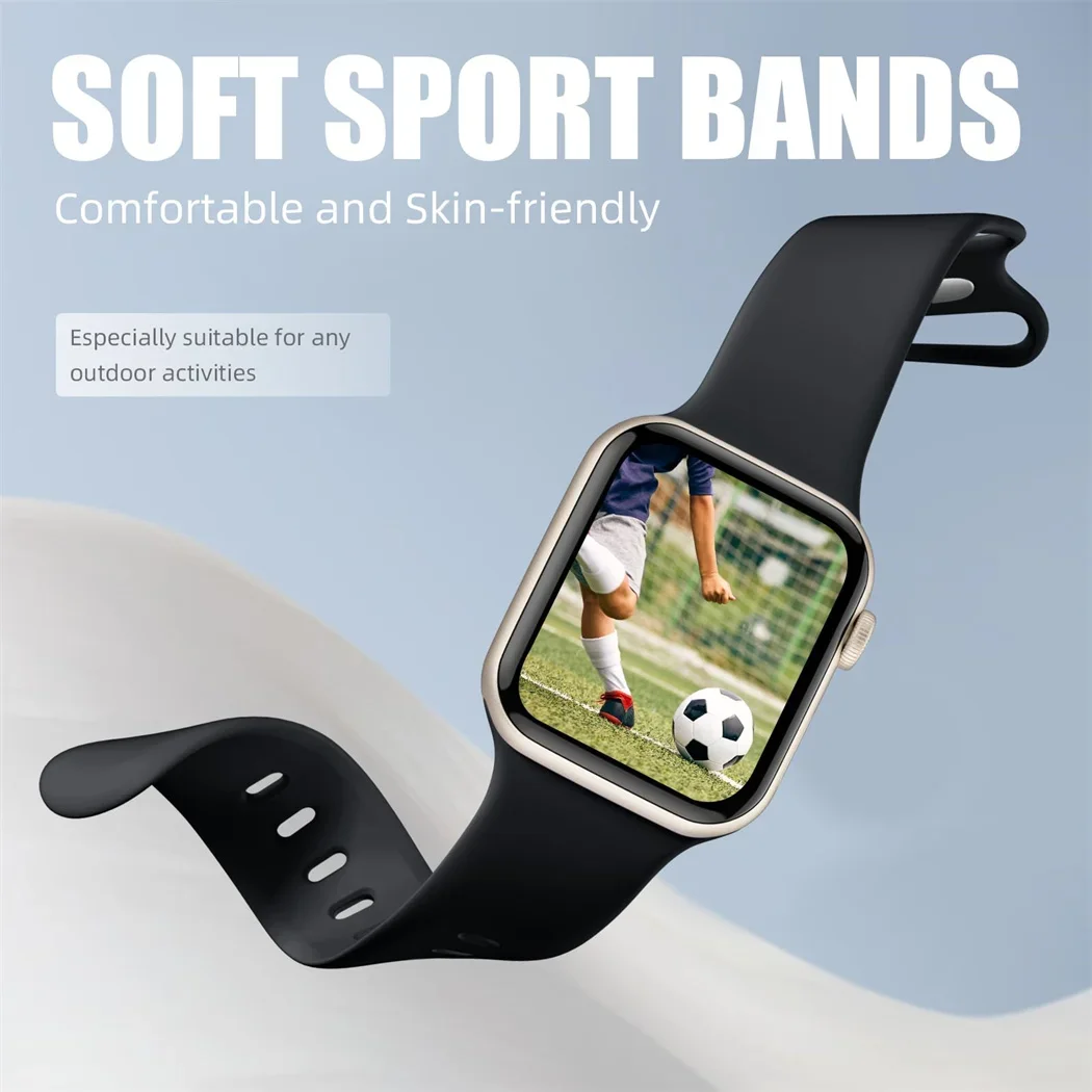 Silicone Watchbands for Apple Watch - Versatile Colors and Durable Design