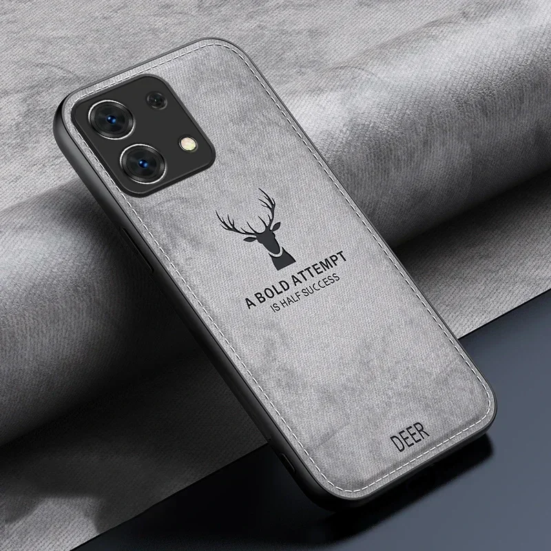 Luxury Business Fabric Deer Pattern Shockproof Case with Full Lens Protection