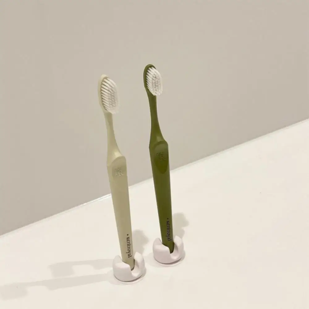 Toothbrush Holder Bathroom Storage Rack 1-4Pcs Simple Silicon Toothbrush Holder With Suction Cup Wall Mounted Tooth Brush Storage Organizer Rack Bathroom Accessories