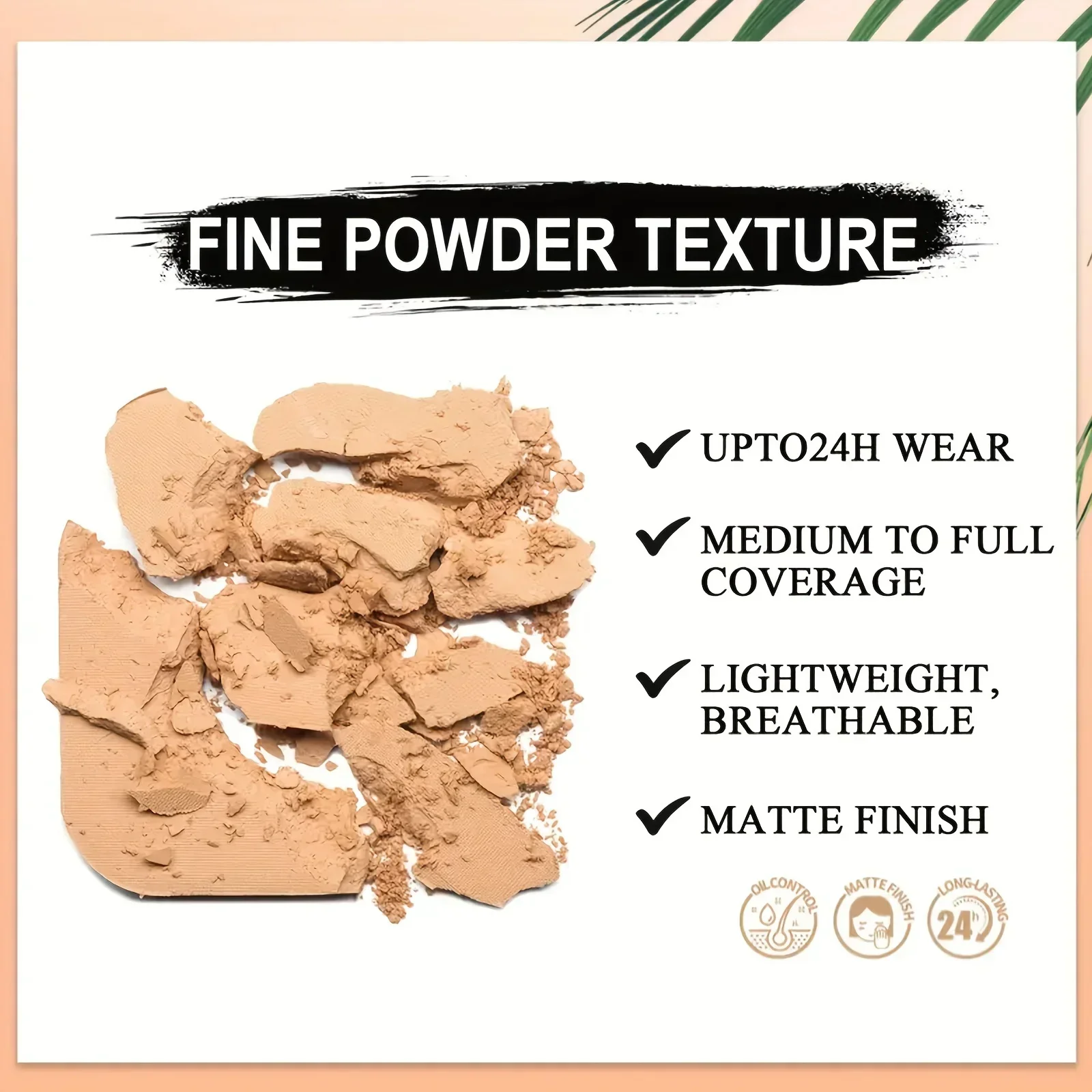 Description Picture 4 of item3-color Dark Powder Bronze Powder Dark Skin Foundation Oil Control Concealer Brighten The Face Create Three-dimensional Makeup