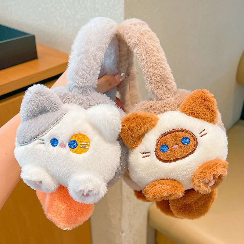 Cartoon Rabbit Winter Warm Earmuffs for Children Girls Plush Thick Soft Ear Cover Ear Protection Warmth Muffs for Women Kids