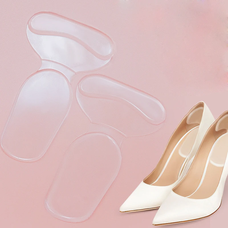 Silicone Heel Stickers Shoe Cushion Heel Protector for Shoes High Heels Inserts Pads Shoe Adjuster Women Half Insoles 2PCS
