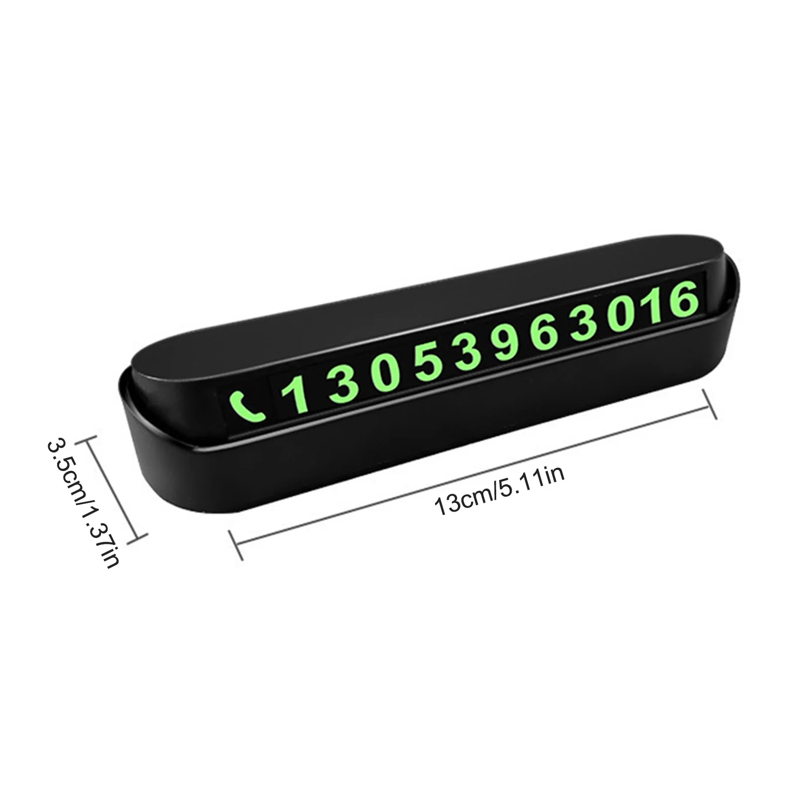 Illuminated ABS Car Parking Number Plate for Temporary Contact and Interior Design