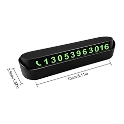 Illuminated ABS Car Parking Number Plate for Temporary Contact and Interior Design (Black box)