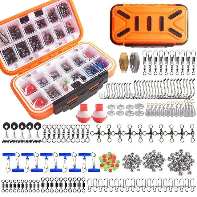 254pcs Fishing Accessories Kit Set With Sinkers Weight Swivel Ring Fishing  Tackle Box Waterproof Fishing Tools - AliExpress