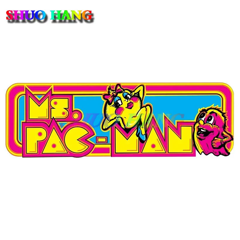 Ms Pac Man Game Arcade 1982 Classic Sexy Original Gloss Vinyl Stickers Car Racing Moto Casco Surf Laptop Ski Decalcomanie