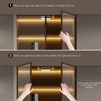 Double Door Sensor Control COB LED Strip Lights Smart Showcase Wardrobe Wine Cabinet Integrated Lighting Proximity Sensor Switch - Image 4