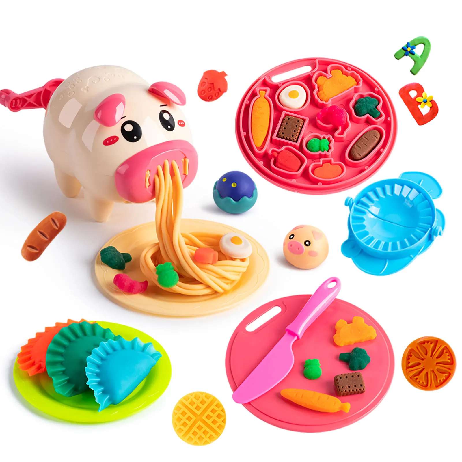 Rubber Clay Noodle Machine Toy Colored Clay Set For Children, Boys And Girls, Clay Ultra Light Clay Tools 6