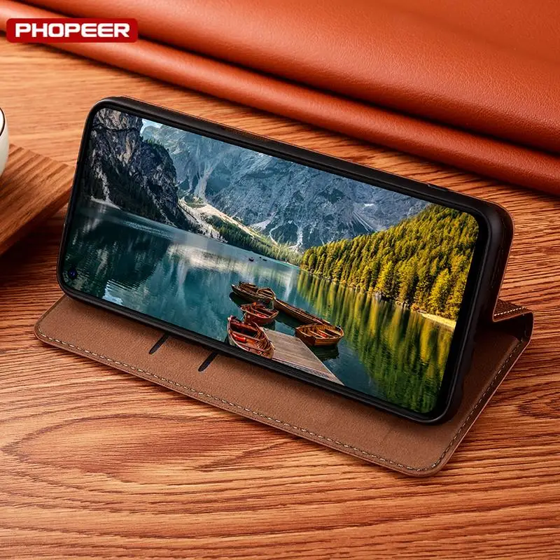 For Oukitel IIIF150 B2 Ultra B1 Pro Raptor LTD Air1 Ultra Plus Air1 Pro Magent Genuine Leather Case Flip Wallet Cover Coque 5
