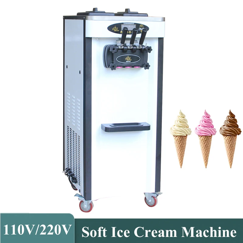 

Ice Cream Maker Stall 3 Flavors Five Colors Stainless Steel Ice Cream Machine Kitchen Appliances